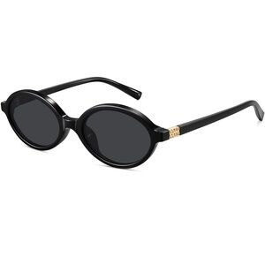 Retro Oval 🖤 Sunglasses Black NWT